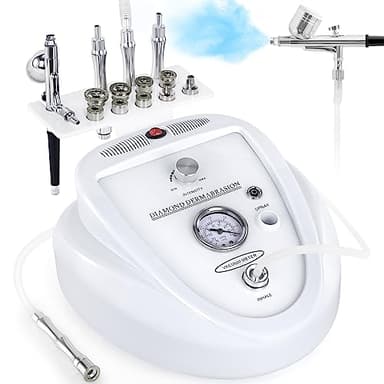 2 in 1 Macchina di microdermoabrasione del diamante, 65-68cmHg potenza di aspirazione macchina professionale del viso di bagliore con kit di spruzzo, cura della pelle del viso per uso domestico