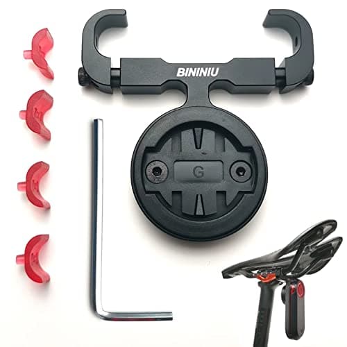 BININIU Supporto sella per bicicletta per Garmin Varia Radar[Alluminio], supporto per reggisella per Garmin Varia RTL515, 510,500,RVR315, sella per sella della per Garmin Varia Radar fanale posteriore