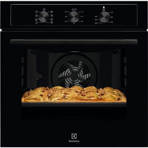 Electrolux Serie 300 Forno Multifunzione, Capacità 68 L, EOH2H044K, Classe A+, Pulizia AquaClean, Cottura Uniforme, Funzione Pizza, 589x594x568 mm, Nero