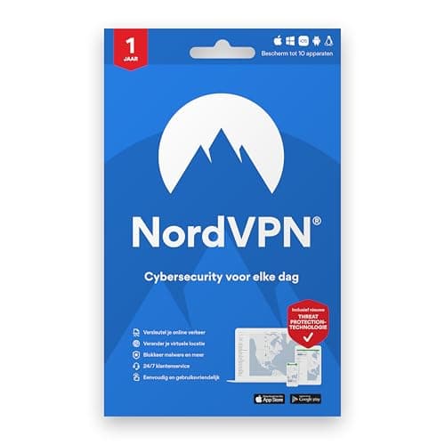 NordVPN Standard, 10 dispositivi, 1 anno, VPN e sicurezza informatica, Consegna tramite posta