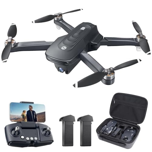 Holy Stone HS175D Drone Pieghevole con Fotocamera 4K per Adulti, RC Quadcopter con GPS Auto Return, Follow Me, Motore Brushless, Cerchio Fly, Waypoint Fly, Altitudine Hold, 46 Mins Long Flight
