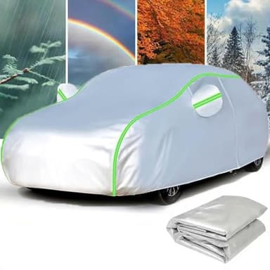 Completa Telo Copriauto Impermeabile per 𝖥iat 600 2024 Traspirante Copri Auto Contro Vento e Polvere Copertura Auto per Esterno Personalizzato Copertura Protettiva con Cerniera Laterale