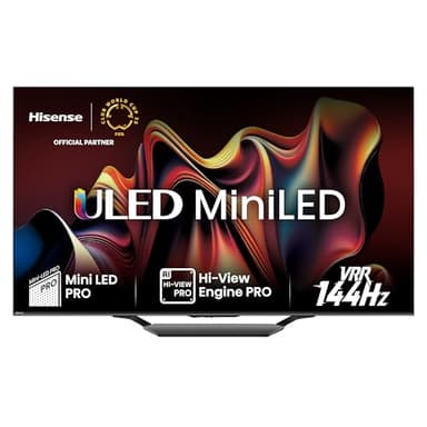 Hisense TV 55" Mini-LED 4K 55U72NQ, Smart TV VIDAA U7, Dolby Vision IQ, HDR 10+ Adaptive, 144Hz Game Mode PRO, Alexa Built-in, VIDAA Voice, Tuner DVB-T2/S2 HEVC 10, lativù 4K