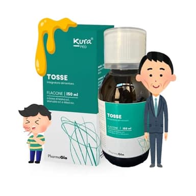 KURA PED TOSSE Sciroppo Tosse Secca e Grassa (150 ml) - Altea Emolliente e Lenitiva – Integratore Contro Mal di Gola – Integratore Bambini e Adulti - Sedativo Tosse Bambini - Senza Glutine e Lattosio