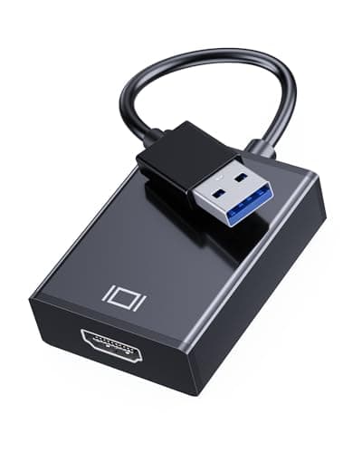 GANA Adattatore USB a HDMI, USB 3.0/2.0 a HDMI Audio Video Adapter HD 1080P Cavo Grafica Convertitore per PC, Laptop HDTV Compatibile con Windows XP/10/8/7 - Nero