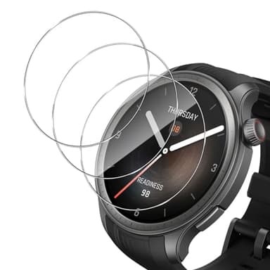 Mayfun [3 Pezzi Pellicola Protettiva Compatibile con Amazfit Balance Vetro Temperato, Proteggi Schermo Installazione Facile, Anti graffio, HD Transparent Vetro