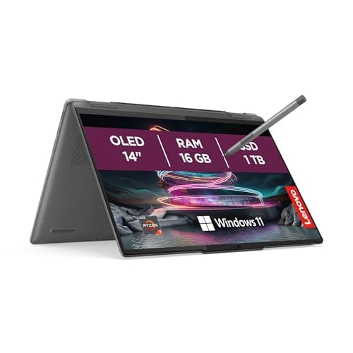 Lenovo Yoga 7 (2 in 1) Notebook Touch 14” OLED WUXGA (1920x1200), AMD Ryzen 7 8840HS, RAM 16GB, 1TB SSD, Scocca in alluminio, WiFi 6E - Grey, Pen