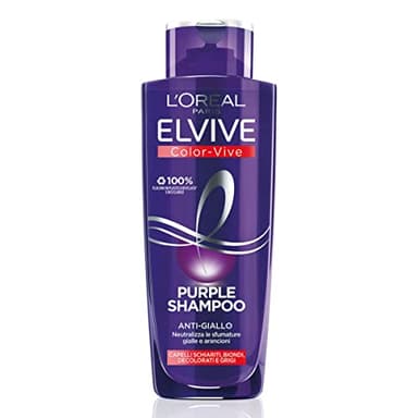 L'Oréal Paris Shampoo Antigiallo Color Vive Purple, Shampoo Antigiallo Per Capelli Schiariti, Biondi, Decolorati E Grigi, 200 Ml