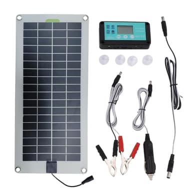 Mantenitore Solare Per Auto, Caricabatteria Solare Per Auto Da 12 V, Mantenitore Di Mantenimento Batteria Solare Da 30 W, Kit Pannello Solare Per Auto Portatile Per, Autoveicoli, Backup