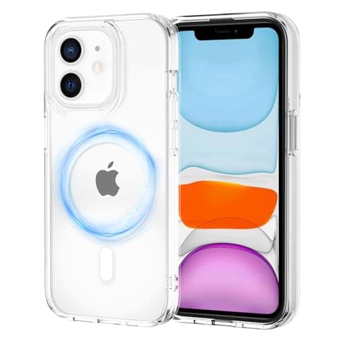 XTCASE Cover Magnetica per iPhone 11 [Compatibile con Magsafe], Custodia Trasparente Hard PC Anti-Graffio Antiurto Protettiva Case con Paraurti in TPU Flessibile Morbido, Clear