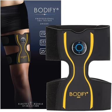 Bodify® EMS Leg Trainer PRO - Cintura per Gambe - Elettrostimolatore mirato per Muscoli delle Cosce! - Potenziamento Muscolare - Unisex - L’Originale