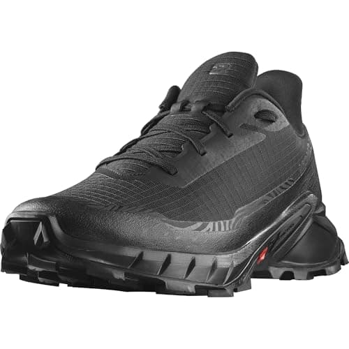 SALOMON Alphacross 5 Scarpe da Trail Running da Uomo, Grip Potente, Comfort a Lunga Durata, Performance Versatili, Black Black Ebony, 43 1/3 EU