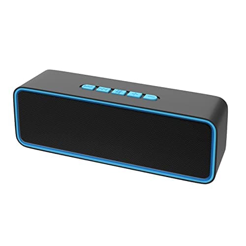 Sonkir Altoparlante Bluetooth, Casse Portatili Bluetooth 5.0 con Bassi Stereo 3D Hi-Fi Mani Libere, Batteria Integrata da 1500 mAh Supporto TF Carda (Blu)