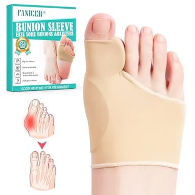 Tutore Alluce Valgo, Tutore Alluce Valgo Correttore, Calzini per Alluce Valgo, Correttore Alluce Valgo e Separatori con cuscinetto in gel di silicone integrato, Supporto Protezione (37-43 M, Pelle)