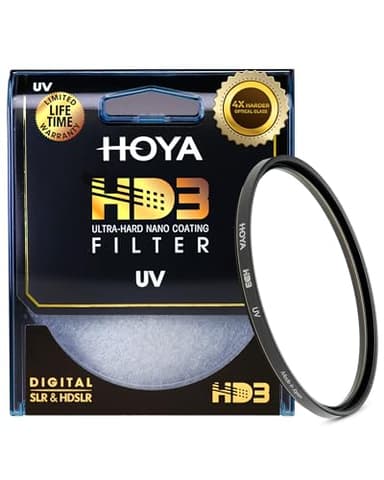 Hoya HD3 - Filtro di protezione UV da 77 mm, certificato per fotocamere da 100 MP + con rivestimento nano ultra duro, filtro UV, resistente alle macchie, alle macchie e impermeabile, con telaio in
