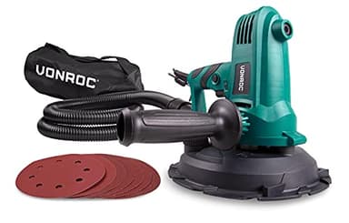 Levigatrice per Pareti e Soffitti VONROC 750W - Velocità Regolabile, Soft Start, Aspirazione Polvere, Cavo 4m, Diametro 180mm