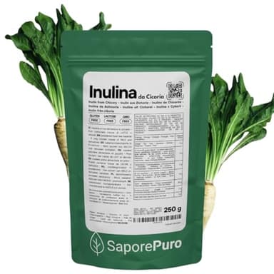 Saporepuro Inulina da cicoria 250 gr / 1000 gr - CATENA CORTA - Fibra alimentare da radici di cicoria