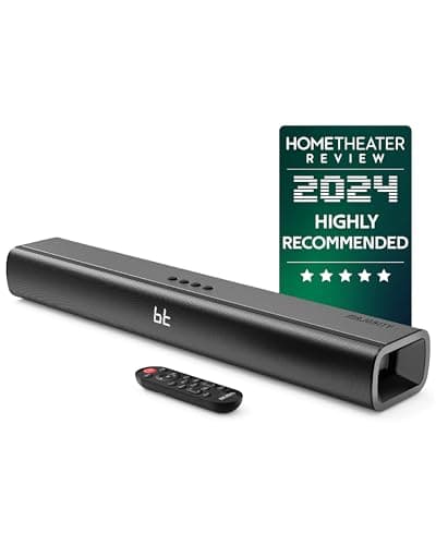 120W Barra Soundbar TV | Sound Bar con Bluetooth | 24" Soundbar 2.1 con Ottico, AUX & HDMI | Home Theater Montabile a Parete | Casse TV Suono 3D e controllo dell'equalizzazione | Majority Naga 60
