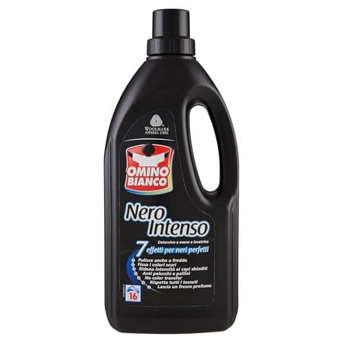 Omino Bianco - Detersivo Liquido Lavatrice, Specifico per Bucato Nero Intenso, 7 Azioni, con Tecnologia Rinnova Nero, 1000 ml