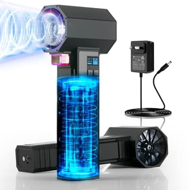 Soffiatore d'aria per auto con LED, 1600 G e 220 MPH, potente ventilatore turbo per asciugatura auto, 4 velocità, soffiatore elettrico per dettagli auto, soffiatore per foglie (Nero argenteo)