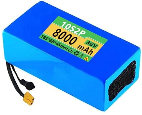 Batteria Per Bici Elettrica 36V 8Ah Litio Ion Batteria Ricambio Adatta Per Bici Pieghevole Motore Bicicletta Elettrica 250W 350W 500W 650W 750W 800W 185 * 68 * 45Mm 36V8AH,XT60