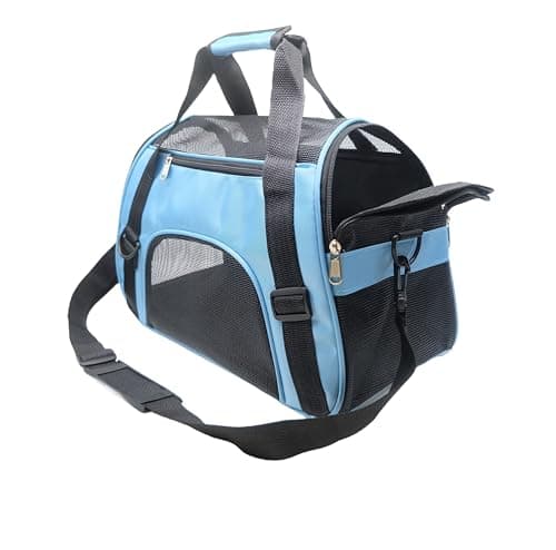 ZvoanSem Borsa trasportino per animali domestici, gatti cuccioli e cani di piccola taglia approvata dalla compagnia aerea (blu)