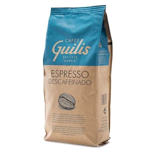 CAFES GUILIS DESDE 1928 AMANTES DEL CAFE Caffè Decaffeinato Intenso in Grani - Miscela 100% Naturale - 1 Kg - Caffè Espresso Senza Caffeina