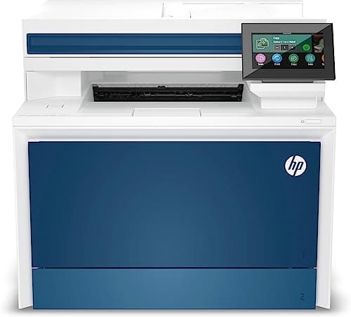 HP Color LaserJet Pro MFP 4302dw 4RA83F, Stampante Multifunzione A4, Stampa Fronte e Retro Automatico, 33 ppm B/N e a Colori, USB, Wi-Fi, Ethernet, Copia, Scansiona, ADF Schermo Touch da 4,3", Blu