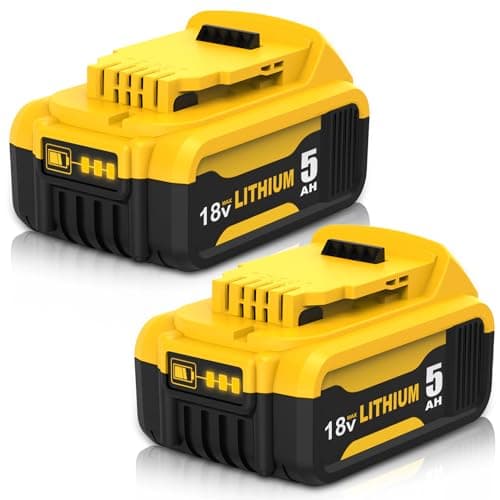 Powayup 2Pcs sostituzione per Dewalt batteria 18V DCB184 DCB180 DCB181 DCB182 DCB200 DCB201-2 DCB200-2 DCB204-2 DCB205-2 utensili elettrici compatibili