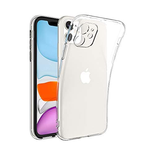 Captor Cover iPhone 11 Trasparente, Custodia in Silicone TPU Morbido, Sottile, Antiurto, Anti-Graffio, Protezione Fotocamera, Anti-Ingiallimento, Flessibile e Resistente per Custodia iPhone 11