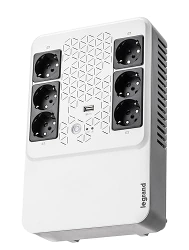 Legrand UPS monofase Gruppo di Continuità per PC LG-310082, Keor Multiplug, con Caricatore USB, 6 prese multistandard, Stabilizzazione AVR, 800 VA/480 W, Autonomia fino a 15 minuti