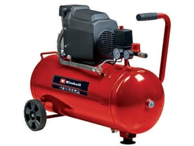 Einhell TC-AC 190/50/8 Compressore (220-240 V, 1500 W, serbatoio aria 50 l, pressione max 8 bar, portata aria max 110 l/min., cilindri 1, a olio, carrellato, inc. 2 manometri)