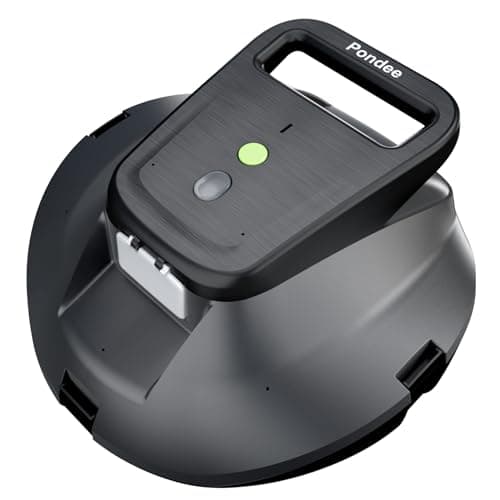 Pondee X1 Robot Piscina Fuori Terra, Aspirapolvere per Piscina Senza Fili, 120 Minuti di Autonomia, Funzione di Auto-Parking, Doppio Motore, Pulizia Facile con Un Solo Click per Piscine Fino a 80㎡