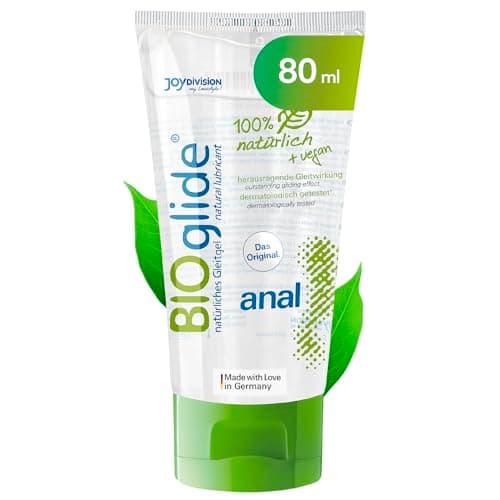 JOYDIVISION BIOglide Original gel anale lubrificante 80 ml I Lubrificante 100% naturale e vegano I Gel lubrificante a base acqua I Gel bio per profilattici in lattice I Lubrificazione