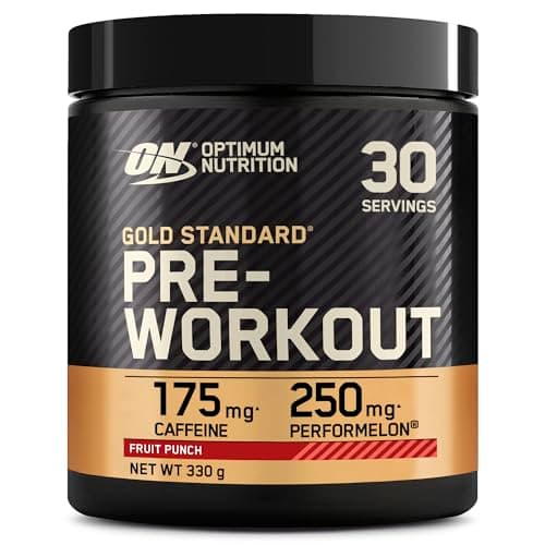 Optimum Nutrition Gold Standard Pre-Workout, Integratore Alimentare Polvere, Energy Drink con Creatina Monoidrato, Beta Alanina, Caffeina e Vitamine Gruppo B, Gusto Fruit Punch, 30 Porzioni, 330 g