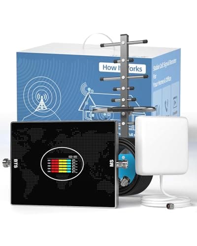 Amplificatore Segnale Cellulare 2G 3G 4G 5 Bande 800/900/1800/2100/2600MHz Ripetitore Segnale Cellulare 4G LTE Aumentare la Chiamata Vocale e Dati di Rete