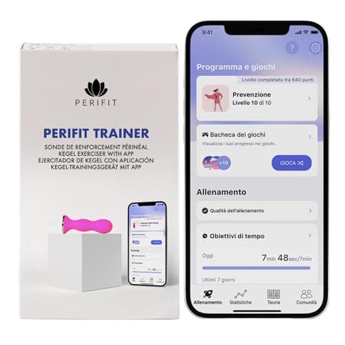 Perifit - Sonda pelvica Kegel con App | Stimolatore per il pavimento pelvico | Rafforza il tuo pavimento pelvico, migliora il controllo della vescica e velocizza il recupero postnatale