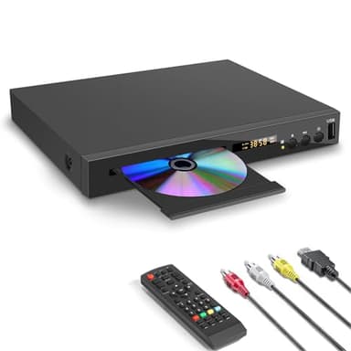 JOVELL Lettore Blu-Ray Full HD, Regione Libera Lettori CD DVD 1080P con Uscita HDMI AV Coassiale, Supporta Tutti i DVD e Il Disco Blu Ray Regione 2, Supporta Unità Flash USB, Lettore Blu-Ray Regione 2