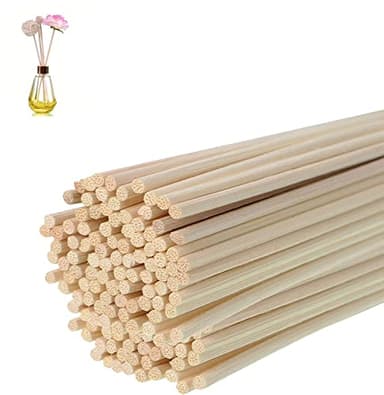GNAUMORE Bastoncini per Diffusore,Bastoncini per Diffusore di Profumo,Bastoncini di Diffusore a Lamella,Bastoncini per Diffusore di Essenze,Bastoncini Profumatori Ambiente (3 mm x 30 cm,50 Pezzi)