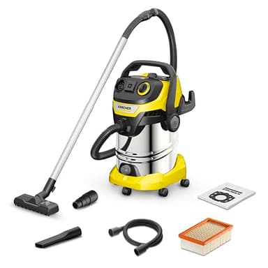 Kärcher aspiratore solidi liquidi WD 6 P S V-30/6/22/T con presa elettroutensile, 1300 W, contenitore in plastica: 30 l, tubo di aspirazione: 2,2 m, funzione soffiante, filtro in vello