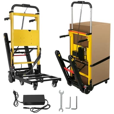 Carrello elettrico per salire le scale, carrello a mano per carichi pesanti da 200 kg, pieghevole, per traslochi, magazzini, distribuzione logistica (120 W)