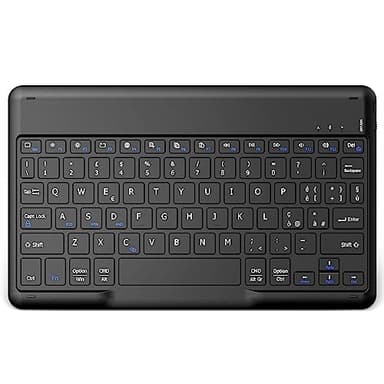 EasyAcc Tastiera Bluetooth Wireless con Windows/Android/iOS, Tastiera Portatile con Tablet Layout Italia, Tastiera QWERTY Tablet, Nero