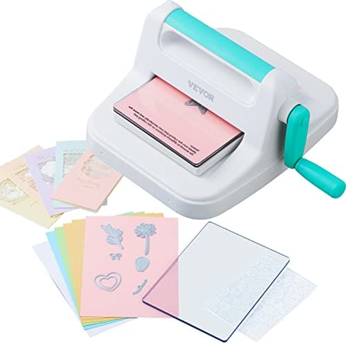 VEVOR Macchina Fustellatrice Portatile Apertura 16cm per Embrossare Fustellatura Goffratura, Macchina Fustellata Manuale Fai-da-Te Uso Domestico, Fustellatrice per Scrapbooking 30,5 x 23,5 x 16,2 cm
