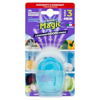 Mr Magic, Ovetto Assorbiodori Frigo, con Bicarbonato e Sale Marino, Mantiene Inalterato l'Aroma dei Cibi, Durata fino a 3 Mesi
