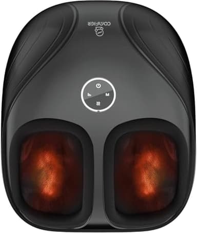 COMFIER Massaggiatore per Piedi, Shiatsu massaggiatore piedi con calore, Impastamento e compressione per la fascite massaggiatore plantare, Fino al numero 46