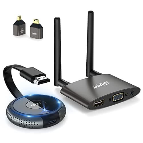 HDMI Wireless 5G/4K, Trasmettitore e Ricevitore Wireless HDMI, VGA/HDMI Dual Screen Extender, 164FT Video Audio HDMI Senza Fili per TV Box/PC/Laptop/Fotocamera/PS a TV/Monitor/Proiettore
