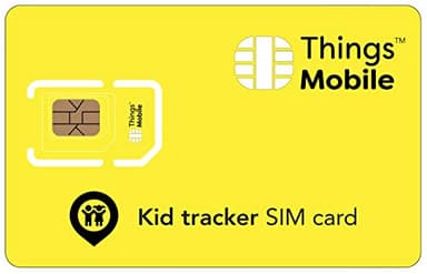 Scheda SIM per localizzatore GPS per bambini - Things Mobile - con copertura globale e rete multi-operatore GSM/2G/3G/4G, senza costi fissi. Credito non incluso