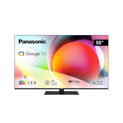 Panasonic TN-55W70AEZ, Serie W70 55 inch 4K Ultra HD LED Smart TV, 2024, Google Assistant, Chromecast, Dolby Vision & Atmos, Game Mode, Bluetooth, Per un' Esperienza Visiva Ottimale