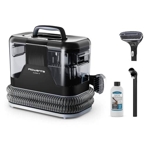 Rowenta Clean It, Lavatappeti Portatile, Lava Tappezzeria per Tappeti, Lava Divani e Auto con Testine Intercambiabili, 3,3 L, Doppio Serbatoio Acqua Pulita/Sporca e Sistema di Auto Pulizia, IN5010