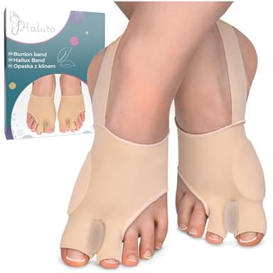 HALUTO Alluce Valgo Correttore - Protezione Dita Piedi - Tutore Alluce Valgo - Divaricatore Alluce Valgo - Raddrizza Alluce Valgo - Calzino Per Alluce Valgo